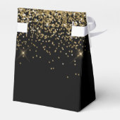 タイポグラフィモダン金ゴールドグリッターシック誕生日 フェイバーボックス (裏面サイド)