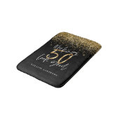 タイポグラフィモダン金ゴールドグリッターシック50th誕生日 バスマット (アングル)