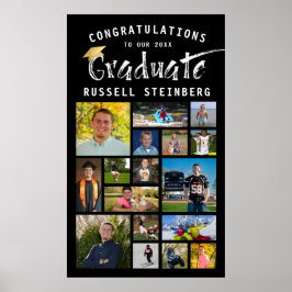 タイポグラフィモダン院生17号写真コラージュ ポスター