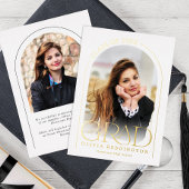 タイポグラフィモダン2フォトアーチのグラード発表 箔招待状