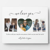 タイポグラフィモダンMOM 3お母さんのための写真コラージギフト フォトプラーク (正面)