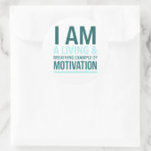 タイポグラフィモチベーション・ステッカー ラウンドシール (バッグ)