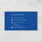 タイポグラフィモノグラムスクリプト名ブルーホワガーリーイト 名刺 (裏面)