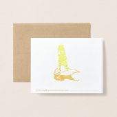 タイポグラフィモノグラム名と州または引用文 箔カード (裏面封筒付き)