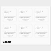 タイポグラフィユニーク白黒包装用キャンドル スクエアシール (シート)