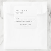 タイポグラフィユニーク白黒包装用キャンドル スクエアシール (バッグ)