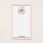 タイポグラフィラウンドピンクロゴイヤリングジュエリーディスプレイ (正面)