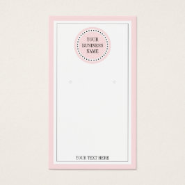 タイポグラフィラウンドピンクロゴイヤリングジュエリーディスプレイ