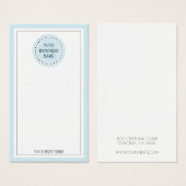 タイポグラフィラウンドブルーロゴイヤリングジュエリー表示 (正面&裏面)