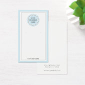 タイポグラフィラウンドブルーロゴイヤリングジュエリー表示 (デスク)