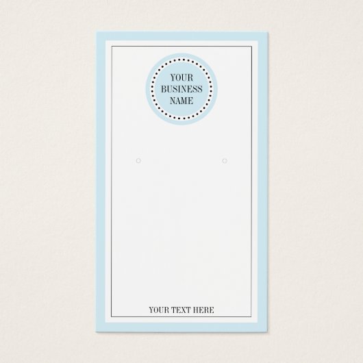 タイポグラフィラウンドブルーロゴイヤリングジュエリー表示 (正面)