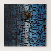 タイポグラフィラブカスタムシースケープフォト ジグソーパズル (横)