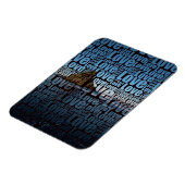 タイポグラフィラブカスタムシースケープフォト マグネット (左側)