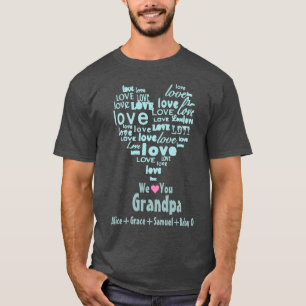 タイポグラフィラブハート「We Love You パーソナライズされた」 Tシャツ