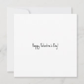 タイポグラフィラブ赤いハートバレンタインデーカード ノートカード (裏面)