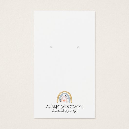 タイポグラフィレインボーロゴイヤリングジュエリー表示 (正面)