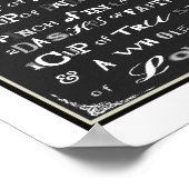 タイポグラフィレシピハッピーマリッジポスタープリント ポスター (角)