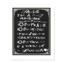 タイポグラフィレシピハッピーマリッジポスタープリント