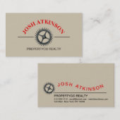 タイポグラフィロゴカスタムミニマルテンプレートカード 名刺 (正面/裏面)