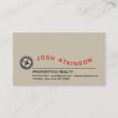 タイポグラフィロゴカスタムミニマルテンプレートカード 名刺 (裏面)