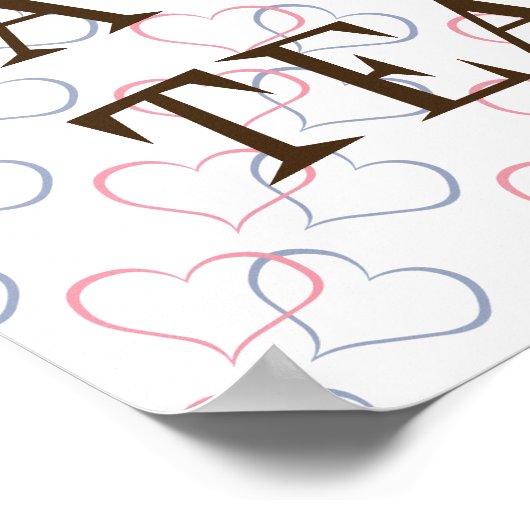 タイポグラフィロマンチック引用文デイリーティーラブ ポスター (角)