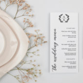 タイポグラフィローレルリースモノグラム結婚ズ メニュー