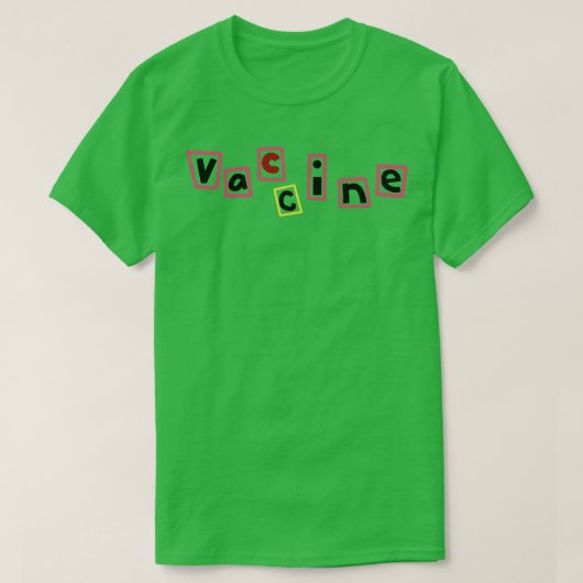 タイポグラフィワクチン Tシャツ (デザイン正面)