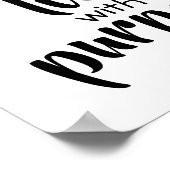 タイポグラフィワードアートポスター白黒 ポスター (角)