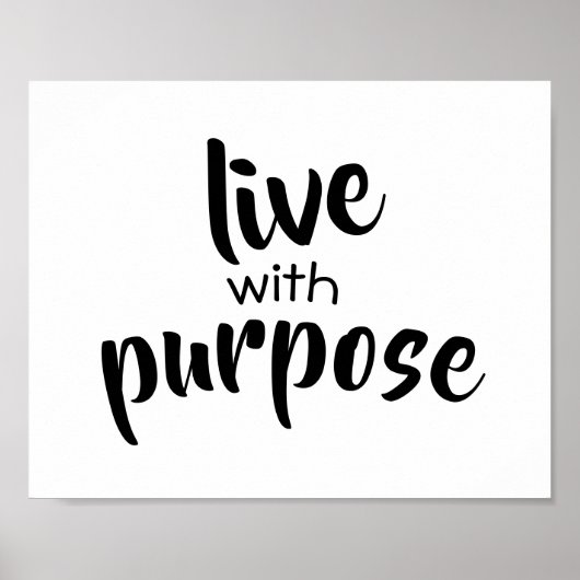 タイポグラフィワードアートポスター白黒 ポスター (正面)