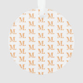 タイポグラフィーイニシャルアファメーション言葉の記念品 オーナメント (裏面)