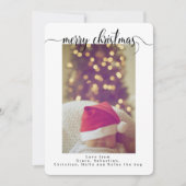 タイポグラフィークリスマス写真パーソナライズカード 招待状 (正面)