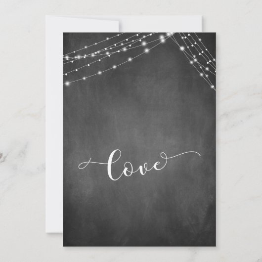 タイポグラフィーチョークボード　アニバーサリー 招待状 (裏面)