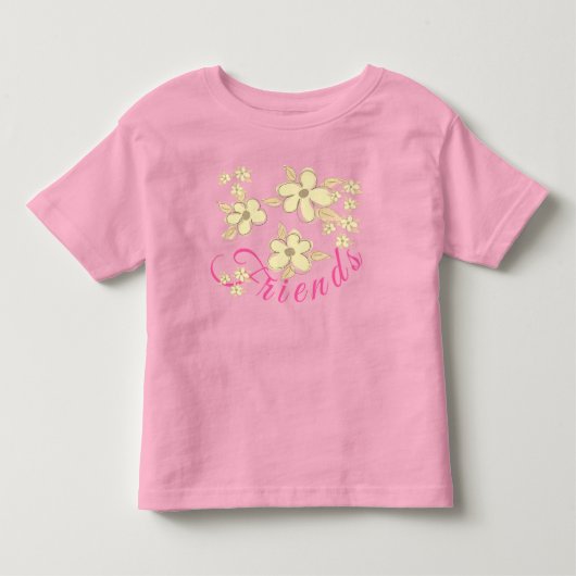 タイポグラフィーフレンドデザイン トドラーTシャツ (正面)