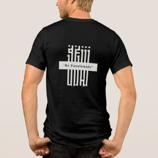 タイポグラフィーミニマリスト ブラックTシャツ トライブレンドTシャツ