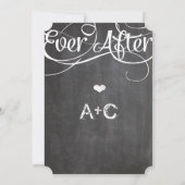 タイポグラフィーラスティックブラックボード エバーアフター 招待状 (裏面)