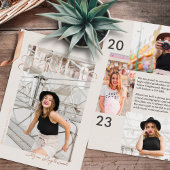 タイポグラフィー写真箔 卒業発表カード 箔招待状