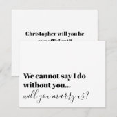 タイポグラフィー オフシャリエント 提案 結婚しよう ご招待 招待状 (正面/裏面)