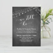 タイポグラフィー チョークボード バック アニバーサリー 招待状 (スタンド正面)