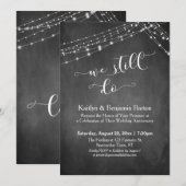 タイポグラフィー チョークボード バック アニバーサリー 招待状 (正面/裏面)