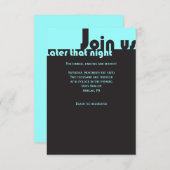 タイポグラフィー  バー・バット・ミツバパーティ ネオン 招待状 (正面/裏面)
