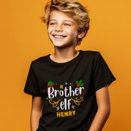 タイポグラフィー ブラザー エルフ ファン ファミリー マッチング Tシャツ