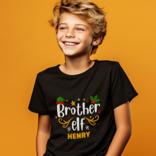 タイポグラフィー ブラザー エルフ ファン ファミリー マッチング Tシャツ