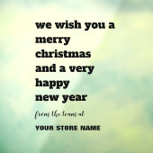 **タイポグラフィー メリークリスマス ストアネーム ブラック** ウィンドウサイン (シート3)