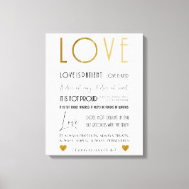 タイポグラフィー ラブ イズ ペイシャント カインド 聖書の名言 装飾 キャンバスプリント