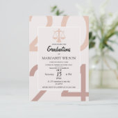 タイポグラフィー 卒業アナウンス 弁護士 学位 招待状 (スタンド正面)