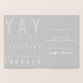 タイポグラフィー 結婚祝い カード. 箔カード (内部)