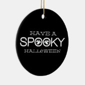 タイポグラフィ不気味ハロウィーンオーナメント セラミックオーナメント (右)