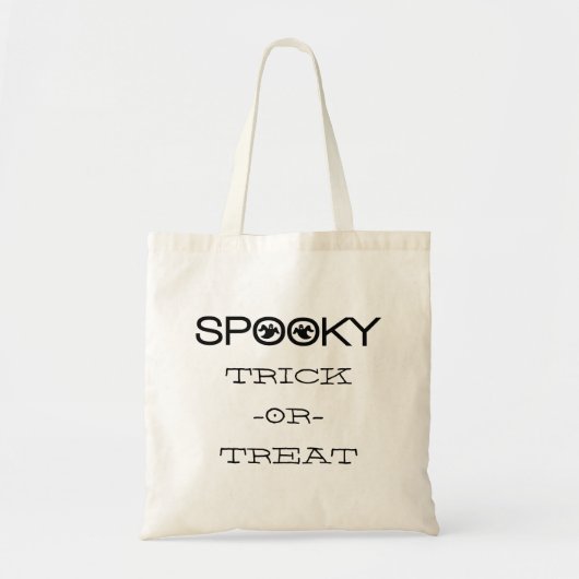 タイポグラフィ不気味ハロウィーンバッグ トートバッグ (正面)