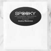 タイポグラフィ不気味ハロウィーンベーキングシール 楕円形シール (バッグ)