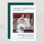 タイポグラフィ休暇引越し発表写真 シーズンカード (正面/裏面)